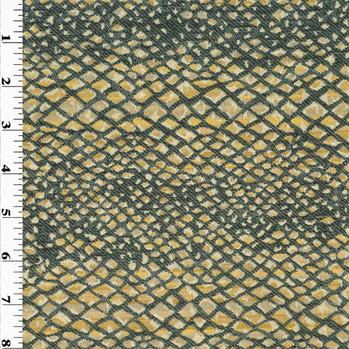 Designer Black/Gold Python Jacquard Home Decorating Fabric DFW51675
