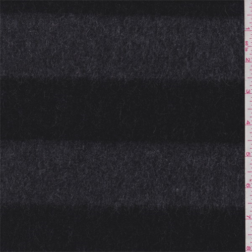 Black/Charcoal Stripe Wool Jacketing