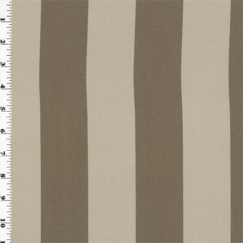 Designer Cocoa Maxim Stripe Performance Decorating Fabric