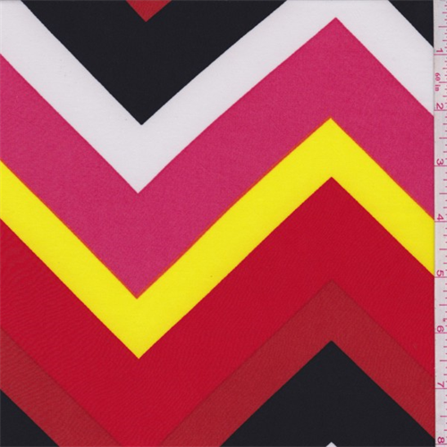 ITY Red Multi Chevron Jersey Knit