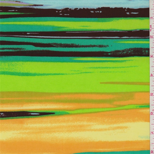 ITY Seafoam/Goldenrod Stripe Jersey Knit