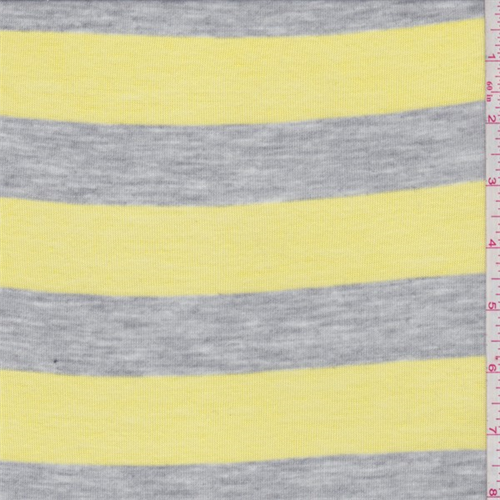 Grey/Lemon Stripe T-Shirt Knit