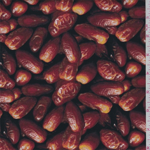 Brown Date Print Cotton