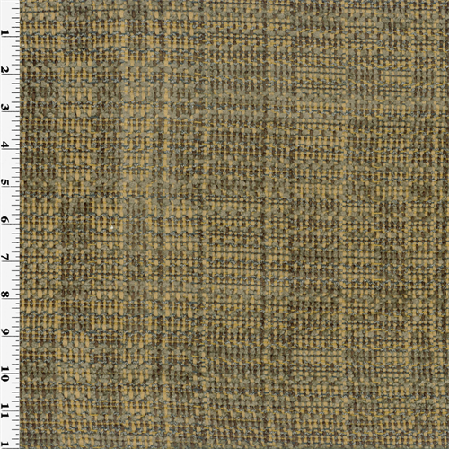 Cornflower Carmel Beige/Brown Chenille Plaid Home Decorating Fabric DFW51759