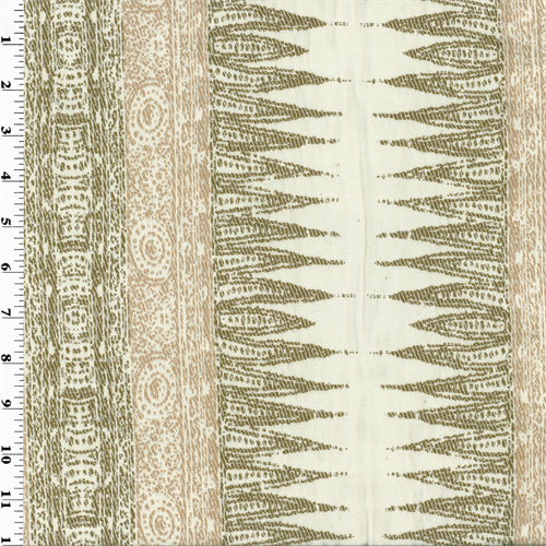 Cotton Brown Stripe Tribal Jacquard Home Decorating Fabric DFW51766