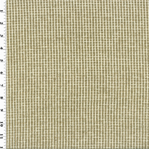 Beige/Ivory Chenille Grid Home Decorating Fabric DFW51782