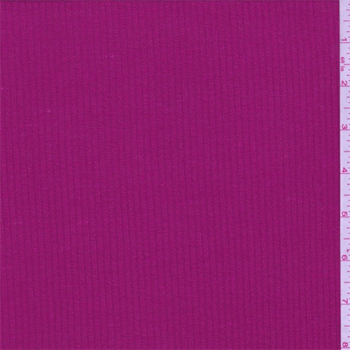 Raspberry Jersey Rib Knit