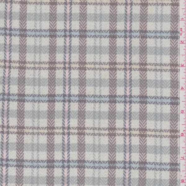 *3 YD PC--Pale Green Plaid Suiting