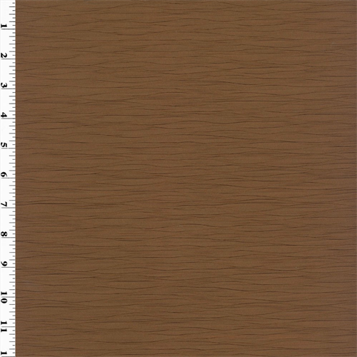 Designer Toffee Brown Pleated Taffeta Decorating Fabric DFW50429