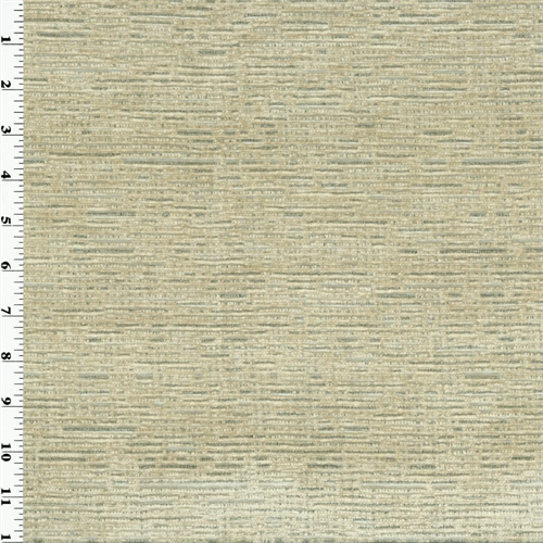 Designer Ivory Silver Streak Chenille Home Decorating Fabric DFW50457