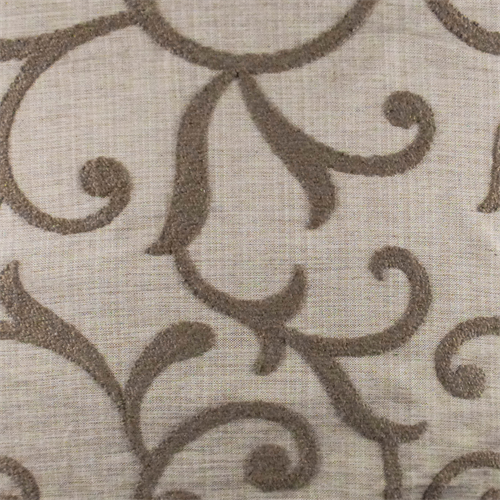 Smoke Brown Beale Embroidered Home Decorating Fabric