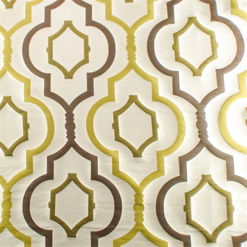 Designer Cream Beige/Green Galatilla Jacquard Home Decorating Fabric
