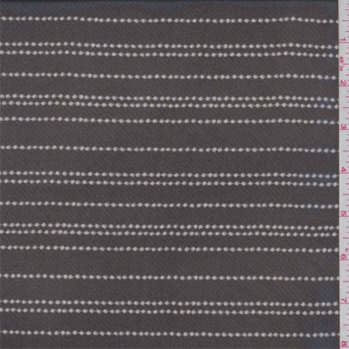 Black/Grey Ball Chain Stripe Silk Chiffon