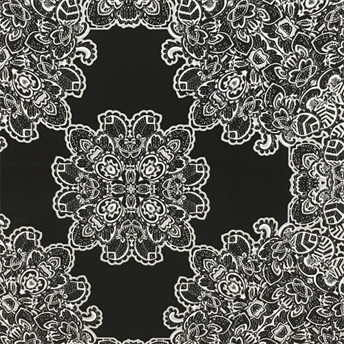 *3 PANELS--Dark Navy/Black Chiffon