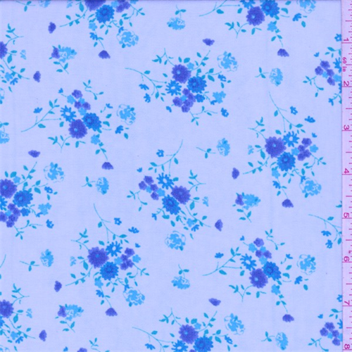 Pale Blue Floral Georgette