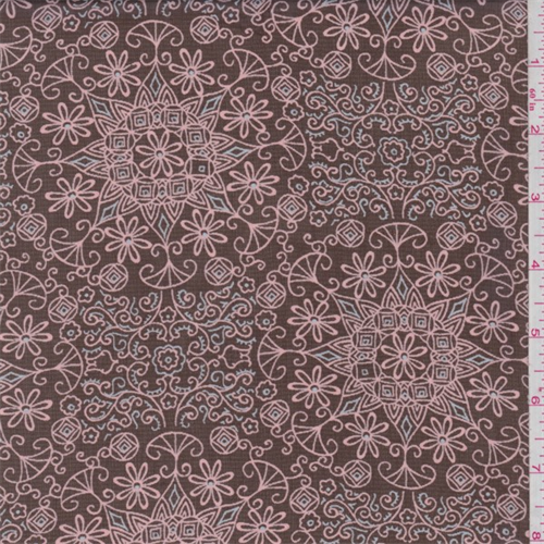 Mocha/Blush Medallion Georgette