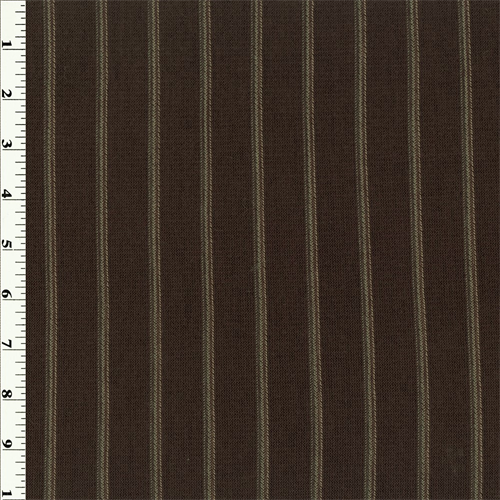 Brown Striped Pique Knit