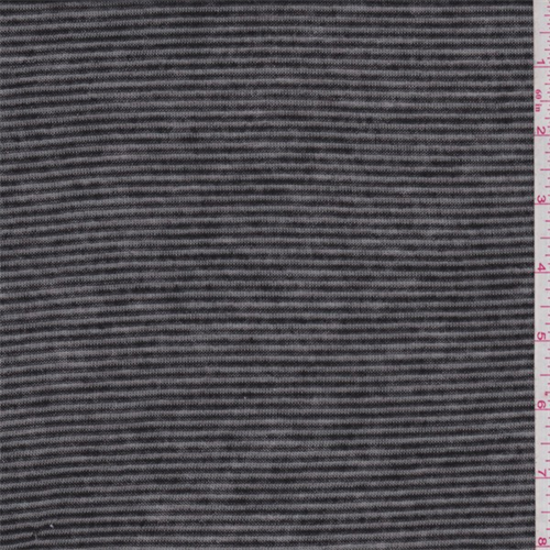 Black/Charcoal Stripe Feather Weight Sweater Knit