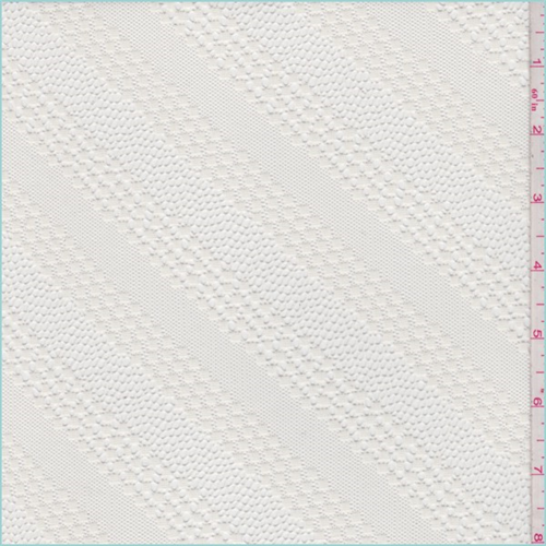 Ivory Diagonal Stripe Lace
