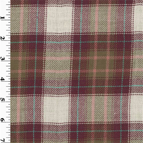 Plaid Wool Twill Shirting 62669
