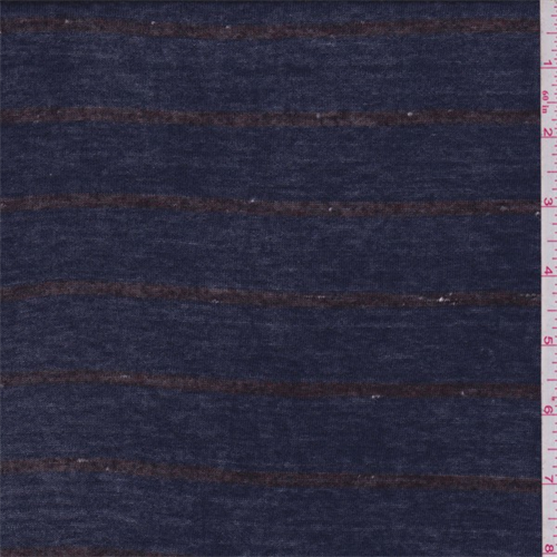 Ink Blue/Chestnut Stripe T-Shirt Knit