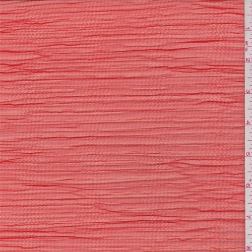 Fire Red Pleated Mesh