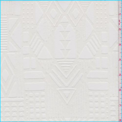 Whisper White Geometric Burnout Mesh