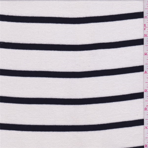 Ivory/Black Stripe Sweater Knit