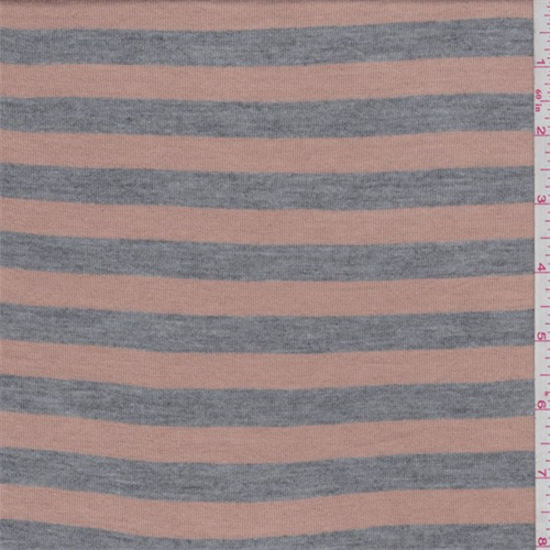 Caramel/Heather Grey Stripe T-Shirt Knit