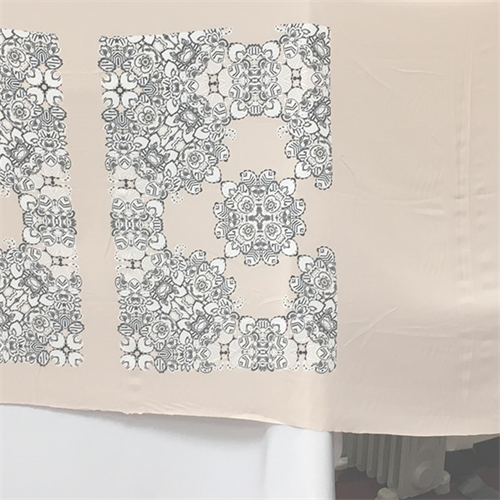 * 3 PANELS--Blush Crepe de Chine