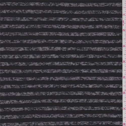 Black Burnout Stripe T-Shirt Knit