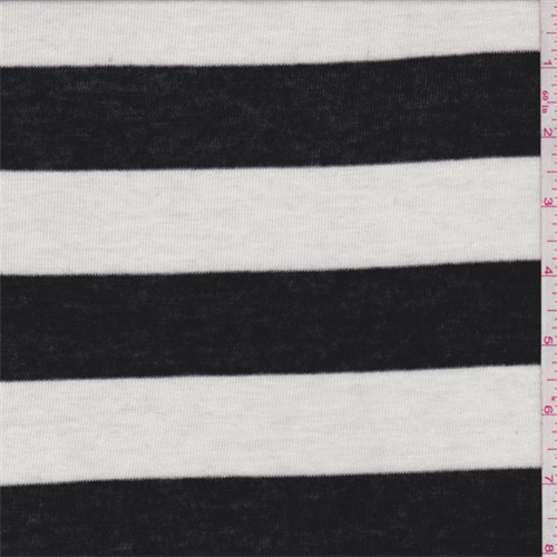 Black/White Stripe Sweater Knit