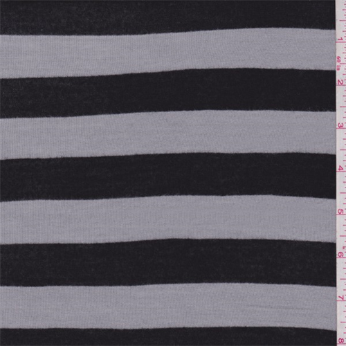 Dove Grey/Black Stripe Sweater Knit