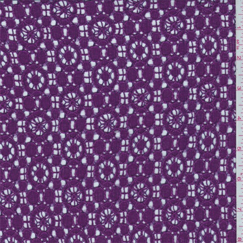 Fuchsia Purple Circular Lace