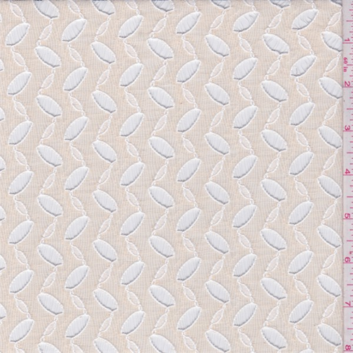 Golden Beige Zig Zag Stripe Lace
