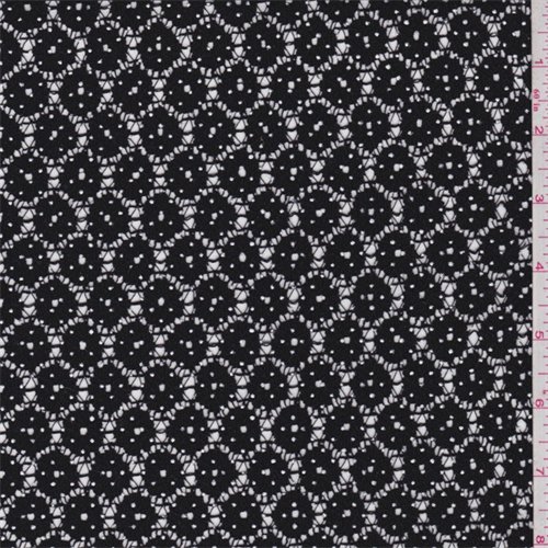 Black/White Dot Floral Lace