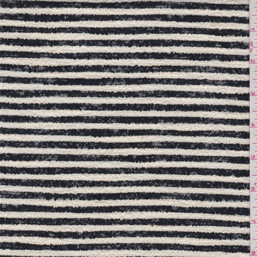 Cream/Black Stripe Boucle Suiting