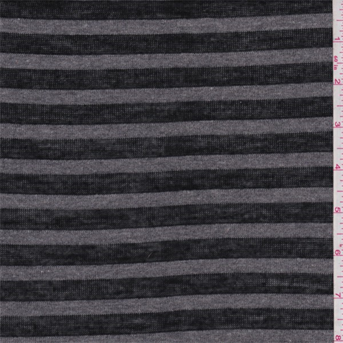 Black/Grey Stripe Sweater Knit