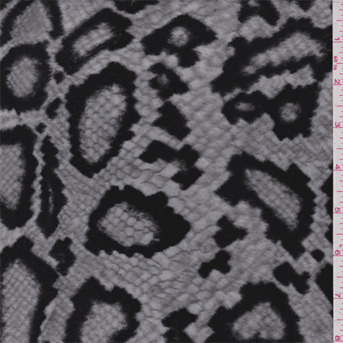 *2 YD PC--Grey Snakeskin Faux Fur