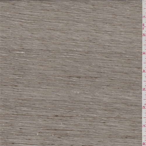 *1 1/8 YD PC--Taupe/Pearl White Silk Dupioni