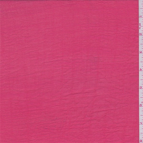 Watermelon Red Slubbed Chiffon
