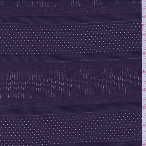 Plum Stripe Mesh Knit