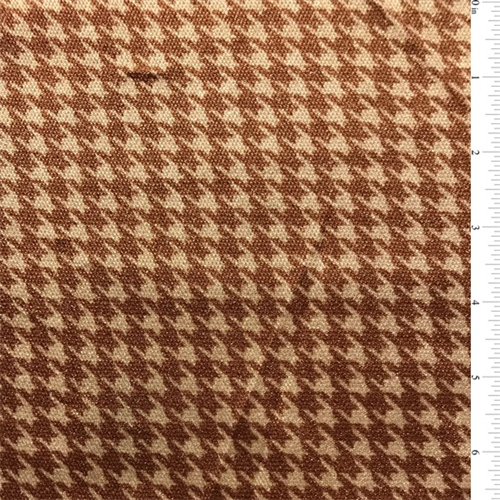 Ivory/Tobacco Houndstooth Nylon Knit
