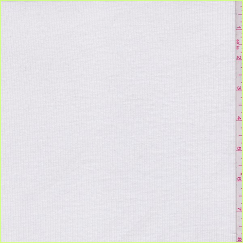 White Rayon Rib Knit