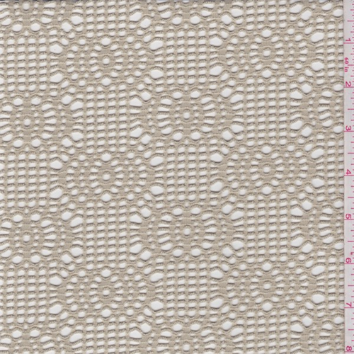 Biscotti Tan Circular Stretch Lace