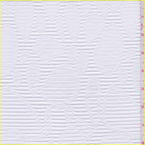 White Petal Stripe Satin Burnout