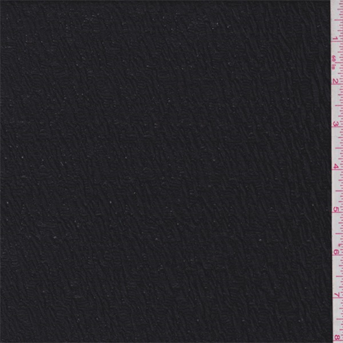 Black Puckered Jacquard Sweater Knit