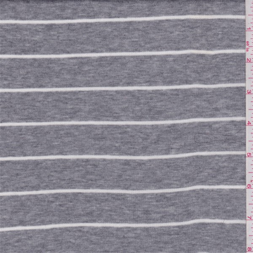 Grey/White Stripe Thermal Knit