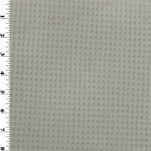 Polartec Single Sided Grid Shag Fleece - Dove DFW10153
