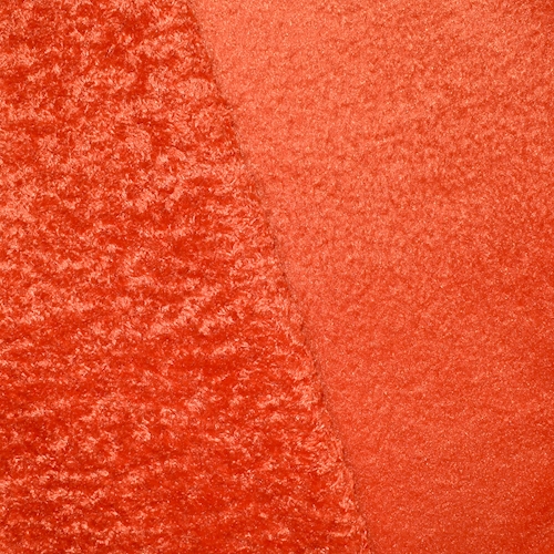 Candy Orange Curly Fleece